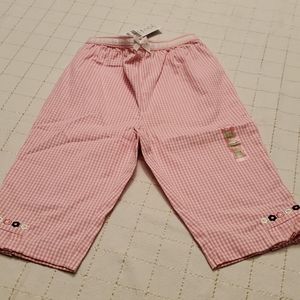 Vintage gymboree pink blue floral pants flower power